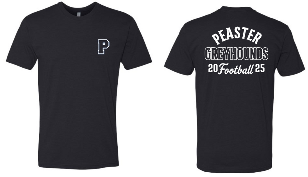 FRONT/BACK PEASTER - UNISEX TEE - BLACK