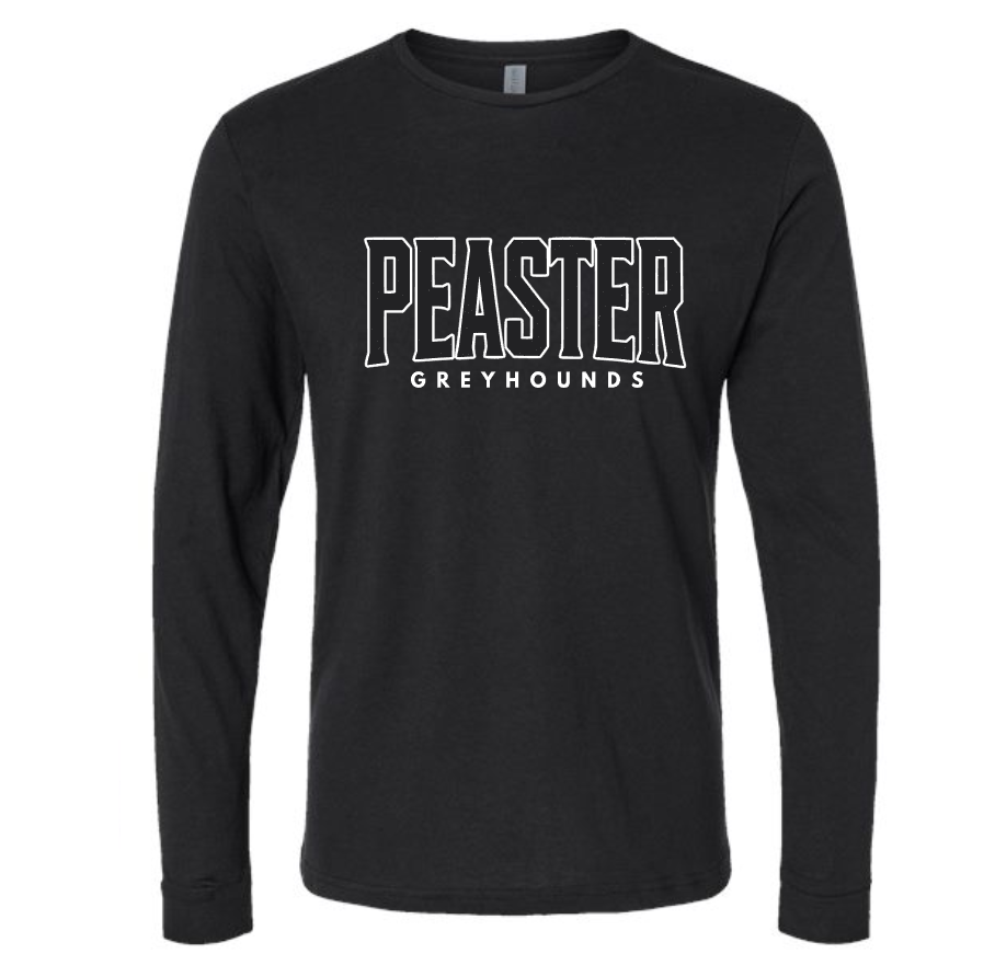 GREYHOUNDS - UNISEX LONG SLEEVE TEE (NEXT LEVEL) BLACK