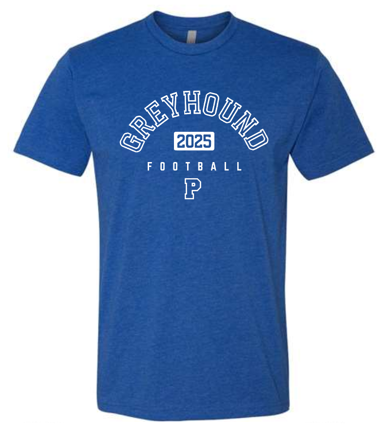 FOOTBALL - UNISEX TEE (NEXT LEVEL OR GILDAN) ROYAL