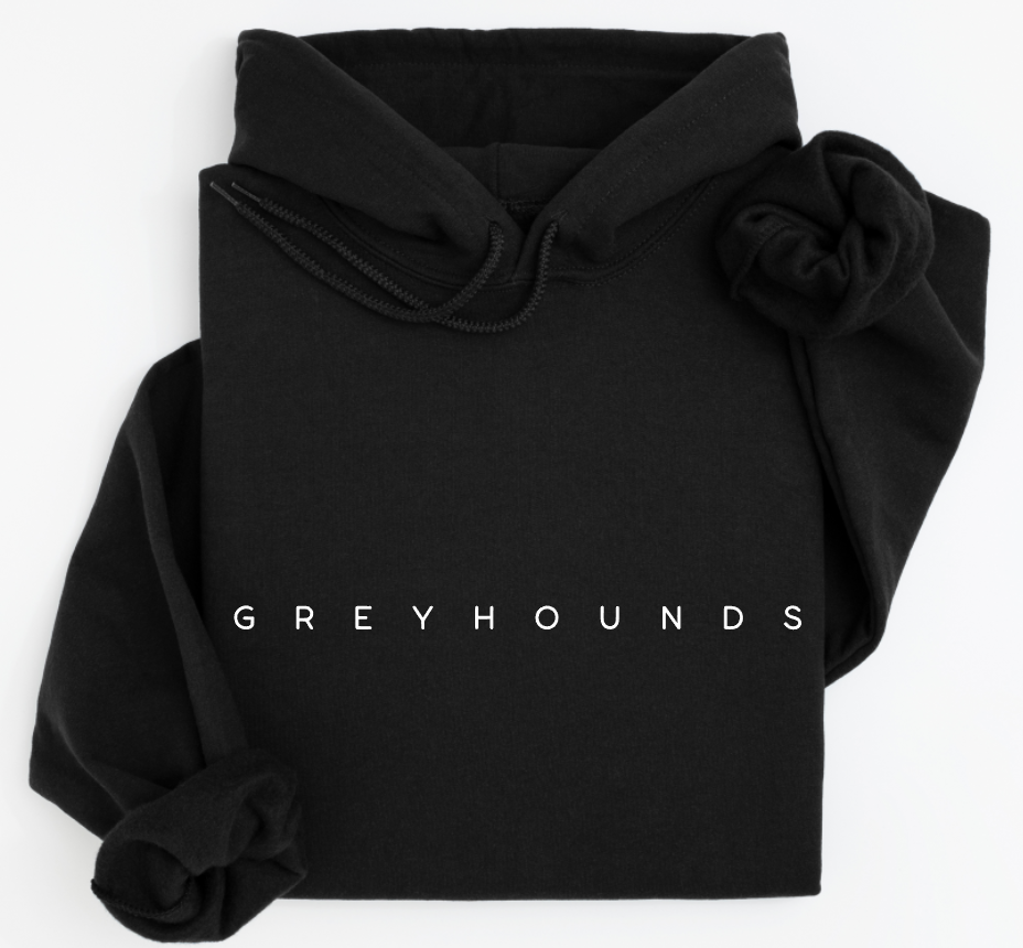 GREYHOUNDS - UNISEX HOODIE (BLACK)