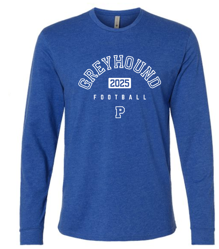 FOOTBALL - UNISEX LONG SLEEVE TEE (NEXT LEVEL) ROYAL