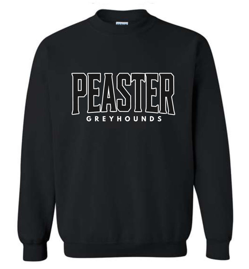 GREYHOUNDS - UNISEX CREWNECK SWEATSHIRT (GILDAN) BLACK