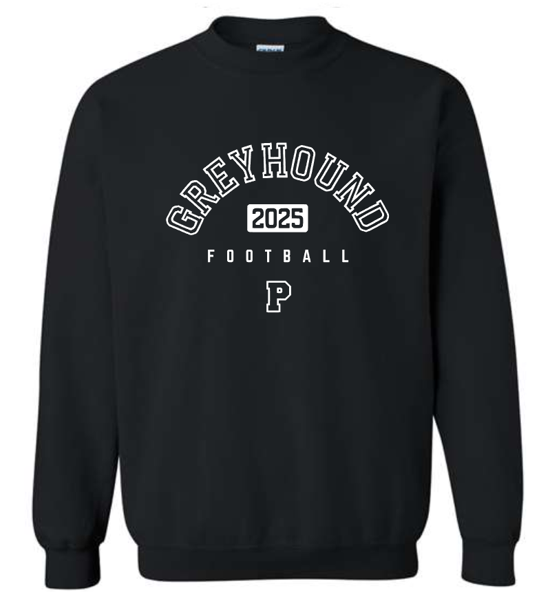 FOOTBALL - UNISEX CREWNECK SWEATSHIRT (GILDAN) BLACK