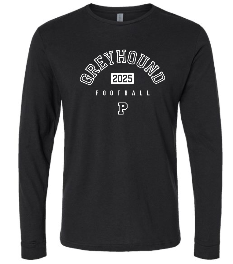 FOOTBALL - UNISEX LONG SLEEVE TEE (NEXT LEVEL) BLACK