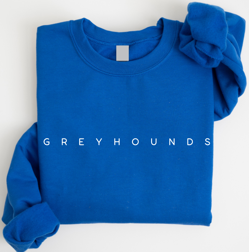GREYHOUNDS - UNISEX CREWNECK SWEATSHIRT (ROYAL)