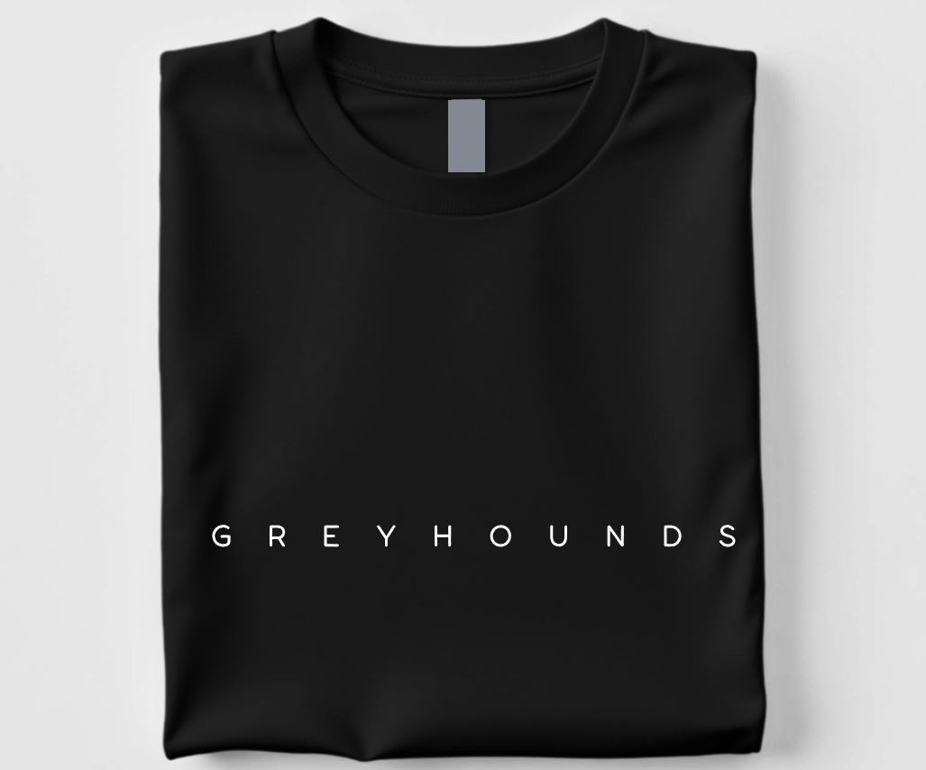 GREYHOUNDS - UNISEX TEE (BLACK)
