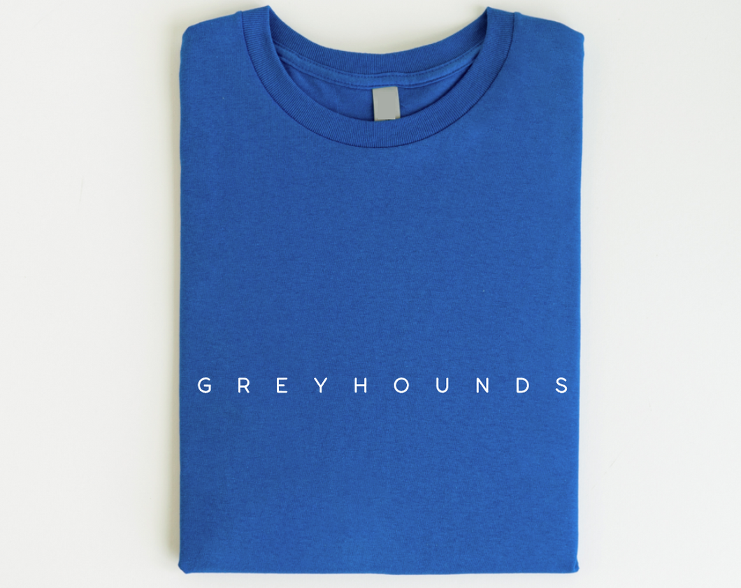 GREYHOUNDS - UNISEX TEE (ROYAL)